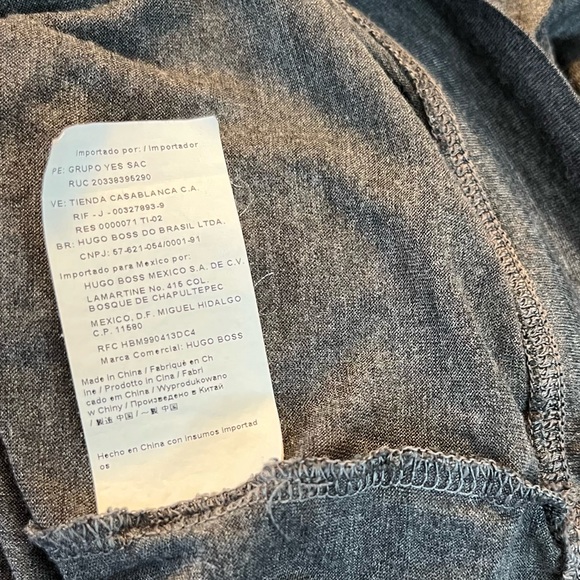 Boss Hugo Boss Top Silk & Cashmere Grey Long Sleeves V Neck Top Sz L EUC - Picture 10 of 11